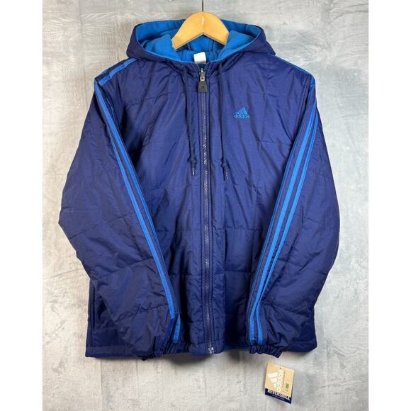 Vintage 90’s Adidas Woman’s Reversible Quilted Jacket NWT Y2K Reversible - Picture 1 of 14